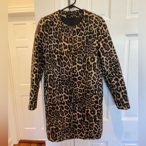 Zara wool leopard coat, XS